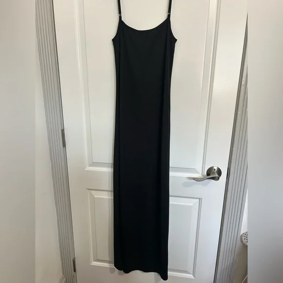 Show Me Your Mumu Black Slip Strappy Maxi Dress 100% Cotton size XS NWOT 90s